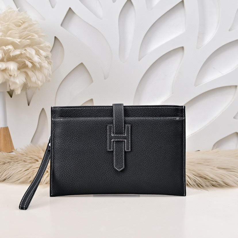 エルメス「Hermès」New H Passant ジップ クラッチバッグ