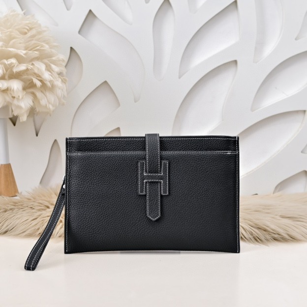 エルメス「Hermès」New H Passant ジップ クラッチバッグ