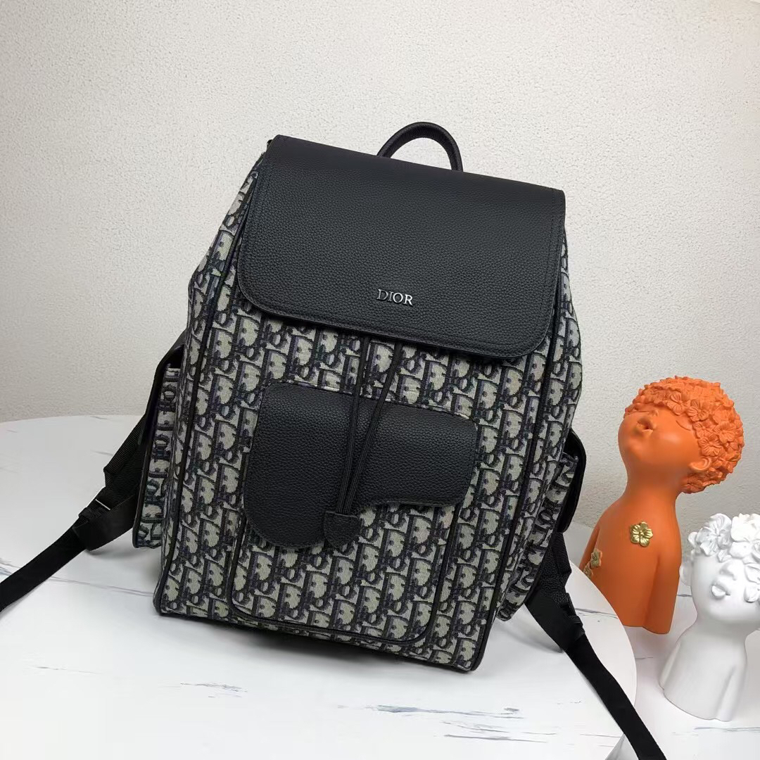 ディオール「Dior」オブlique プリント レザー シグネチャー ショルダーバッグ