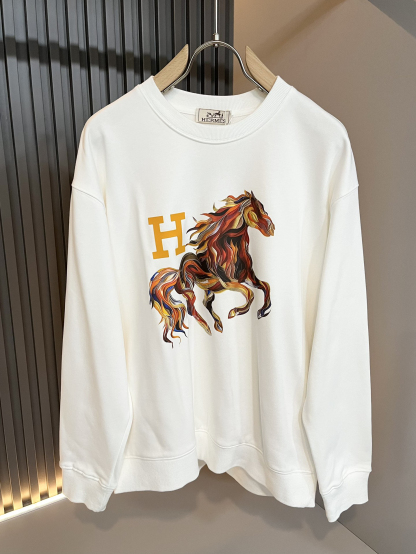 エルメス「Hermès」ロゴプリント スウェットパーカー