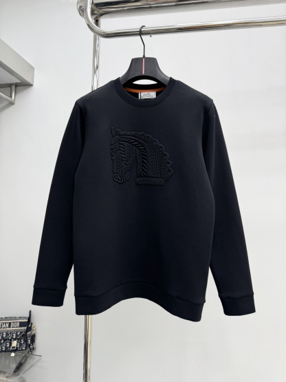 エルメス「Hermès」立体刺繍ロゴ 長袖スウェット