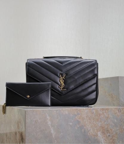 2026サンローラン「Saint Laurent LOULOU グラン マトラッセラムスキン ショルダーバッグ