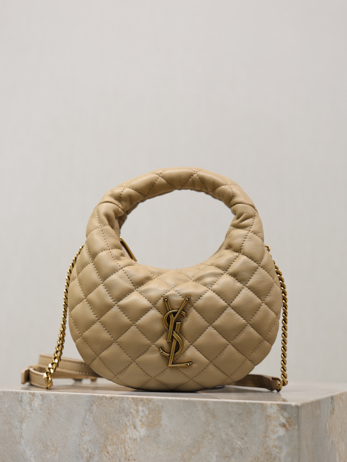 2026サンローラン「Saint Laurent ICARINO ミニ キルティングナッパレザー ホーボーバッグ