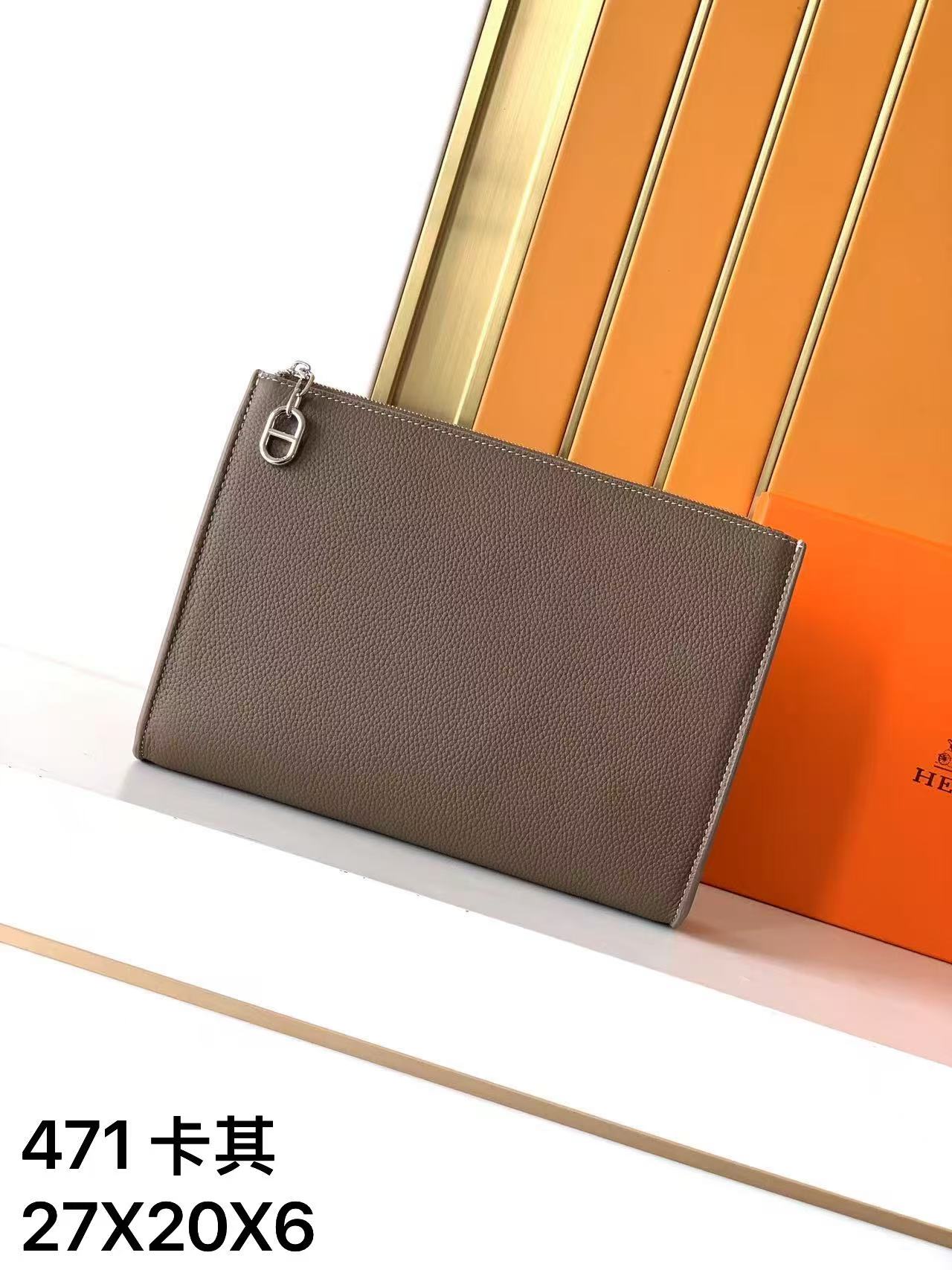 エルメス「Hermès」エルメス レザーハンドバッグ / クラッチバッグ 