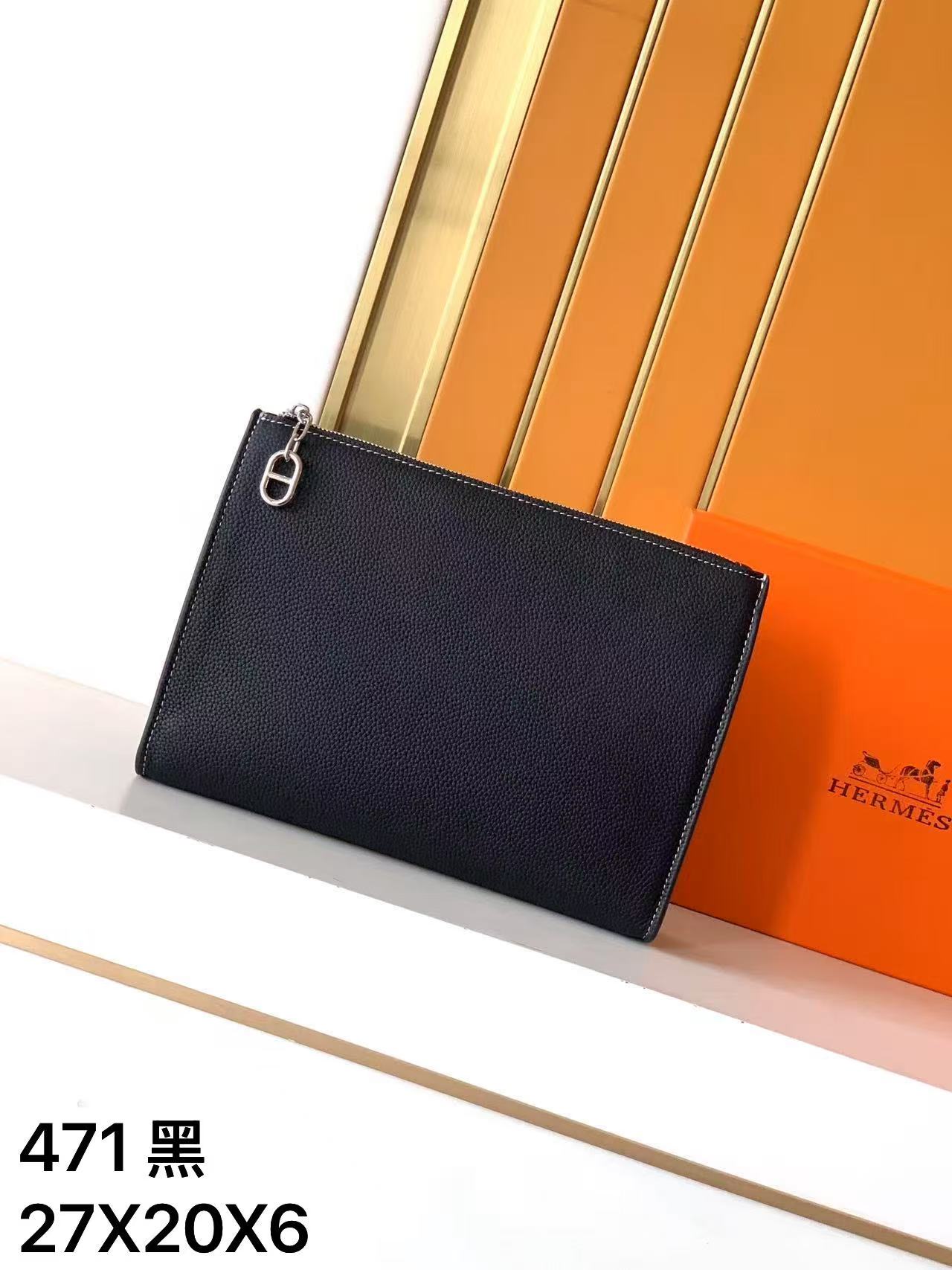 エルメス「Hermès」エルメス レザーハンドバッグ / クラッチバッグ 