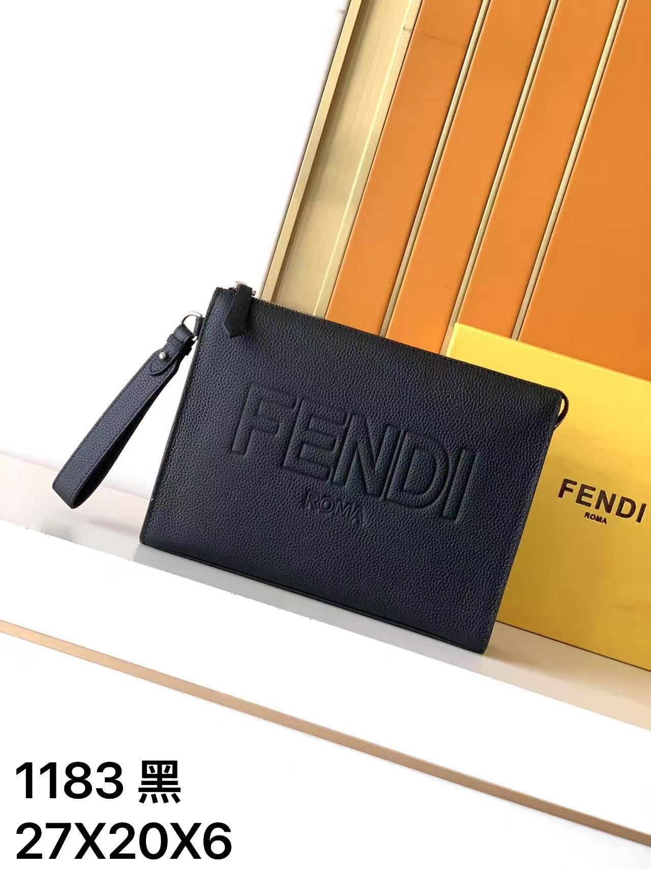 フェンディ「Fendi」フェンディ レザーハンドバッグ / クラッチバッグ 