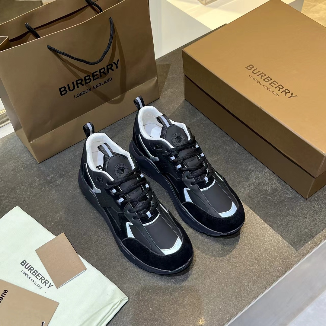 バーバリー「Burberry」バーバリー チェック プラットフォーム スニーカー / レザースニーカー
