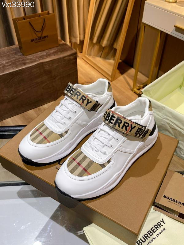 バーバリー「Burberry」バーバリー チェック プラットフォーム スニーカー / レザースニーカー