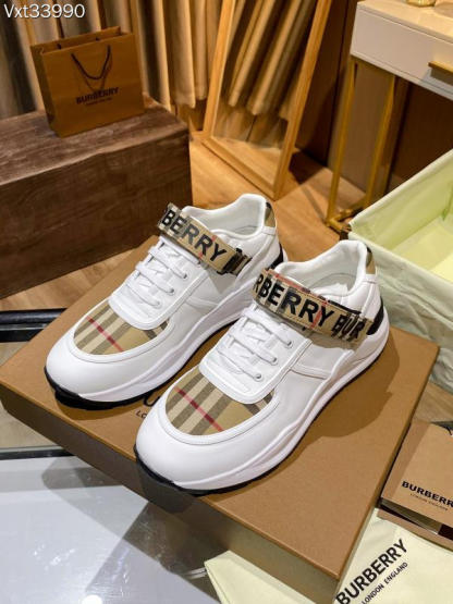 バーバリー「Burberry」バーバリー チェック プラットフォーム スニーカー / レザースニーカー