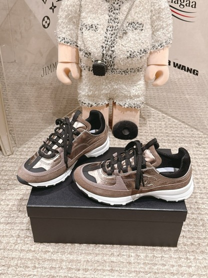 シャネル「Chanel」シャネル スタイル レザースニーカー (パンダカラー) / レジャースニーカー
