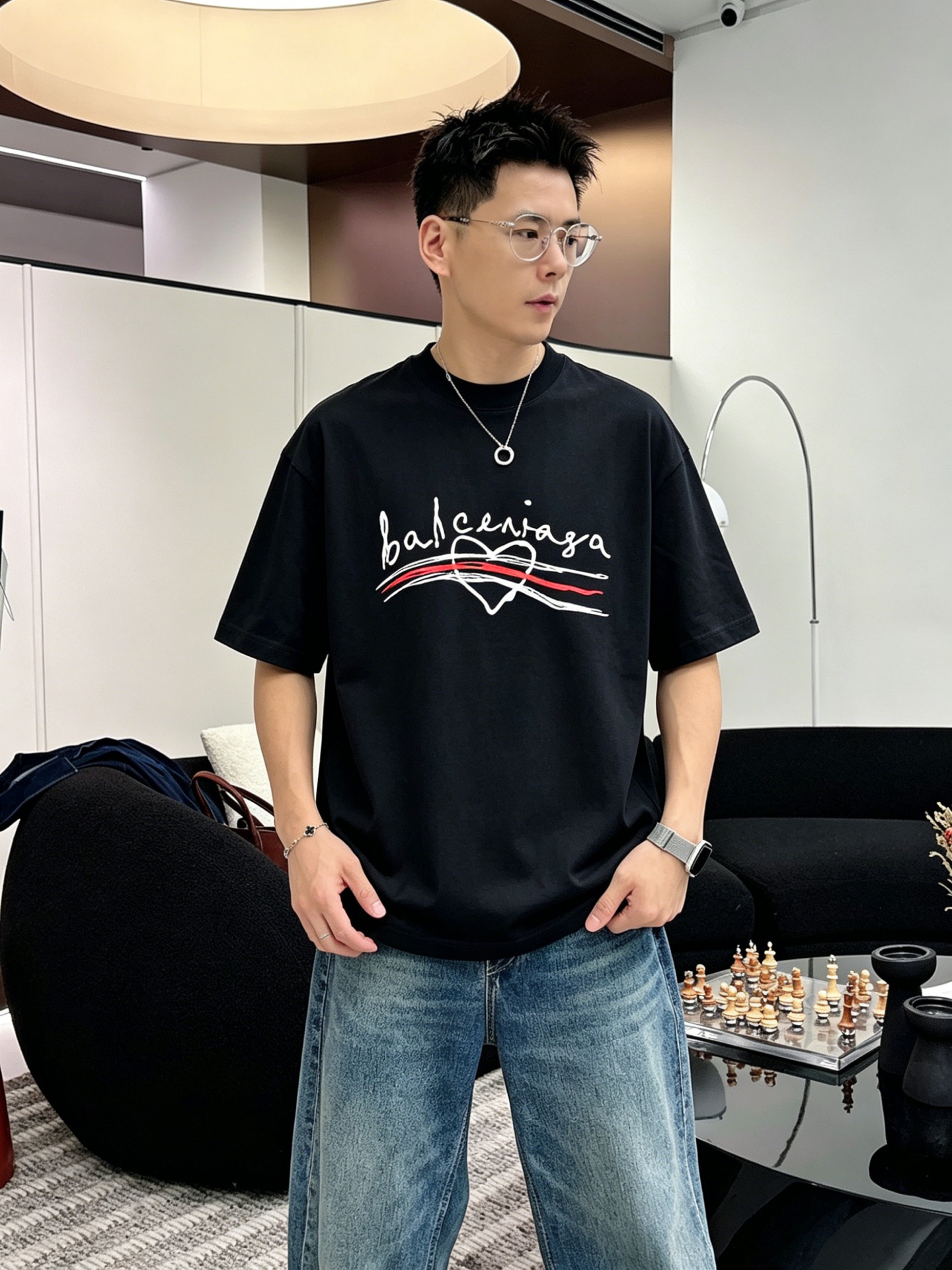 バレンシアガ「Balenciaga」ロゴプリントTシャツ / ショートスリーブ クルーネック