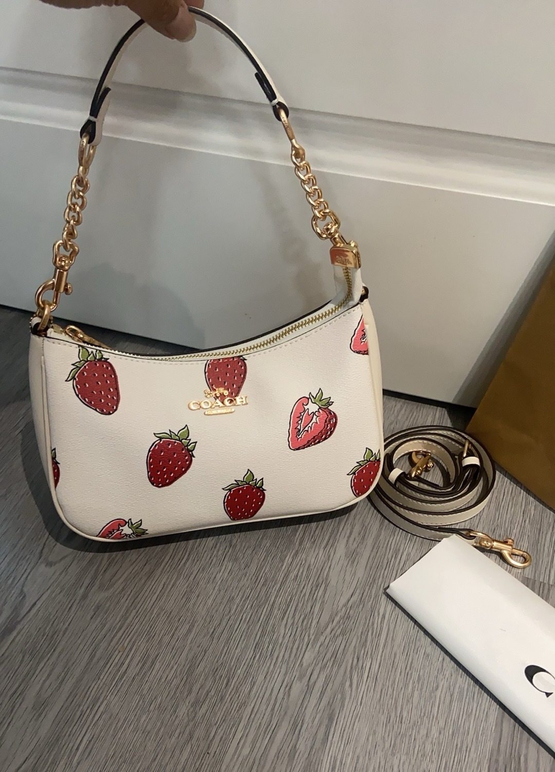 コーチ「Coach」ストロベリー テリ アンダーアームバッグ