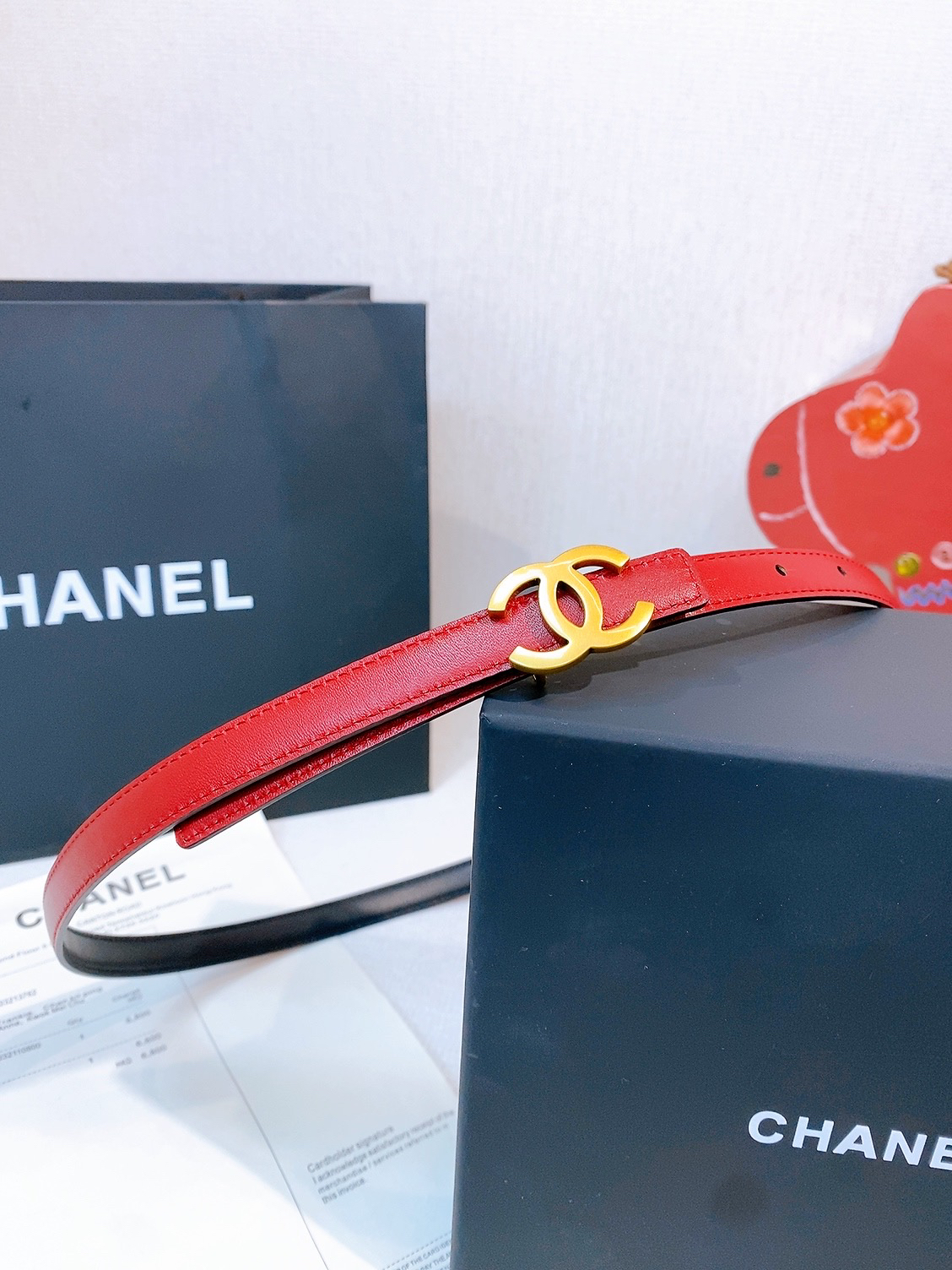 シャネル「Chanel」プレミアム トゴレザーベルト / ハイエンドウエストベルト15mm