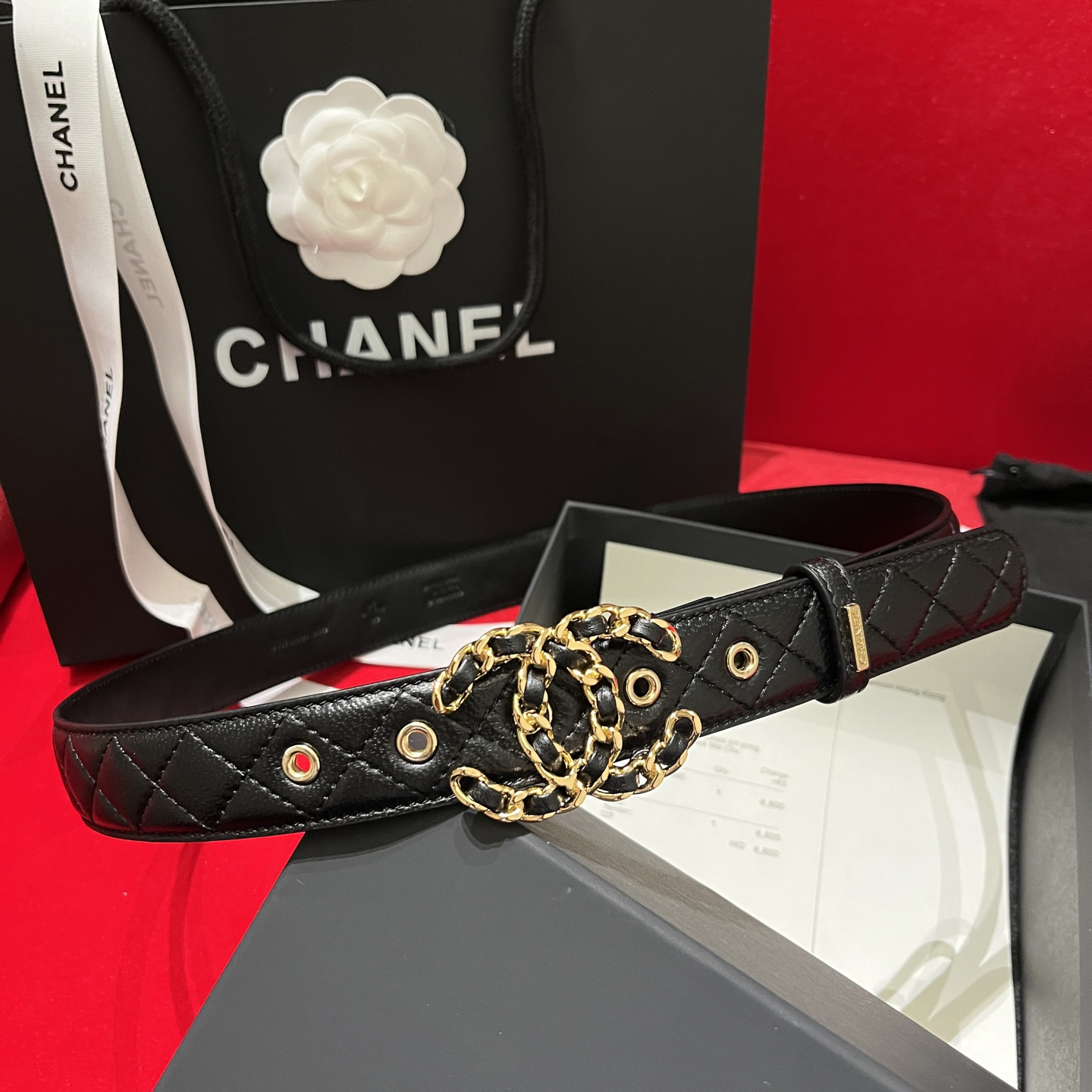 シャネル「Chanel」プレミアム トゴレザーベルト / ハイエンドウエストベルト