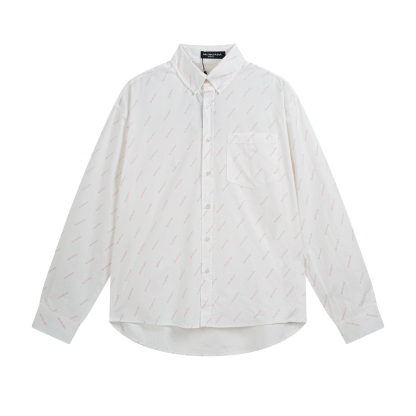 Balenciagaバレンシアガ オールオーバーロゴシャツ / ロングスリーブシャツ