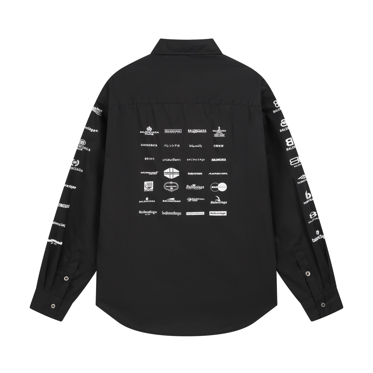 Balenciagaバレンシアガ オールオーバーロゴシャツ / ロングスリーブシャツ