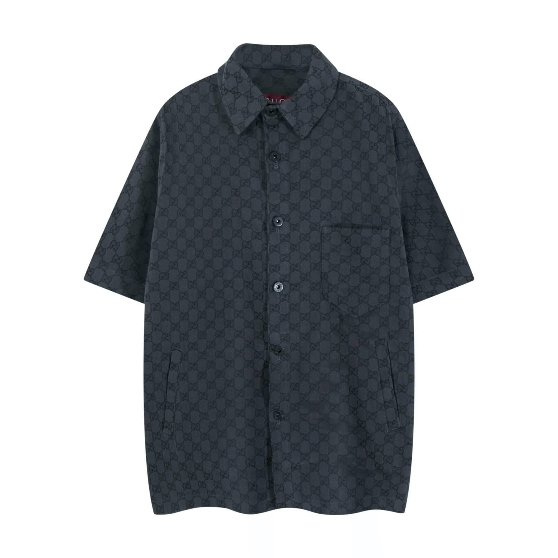 グッチ「Gucci」グッチ オールオーバーロゴ ショートスリーブシャツ / デニムシャツ