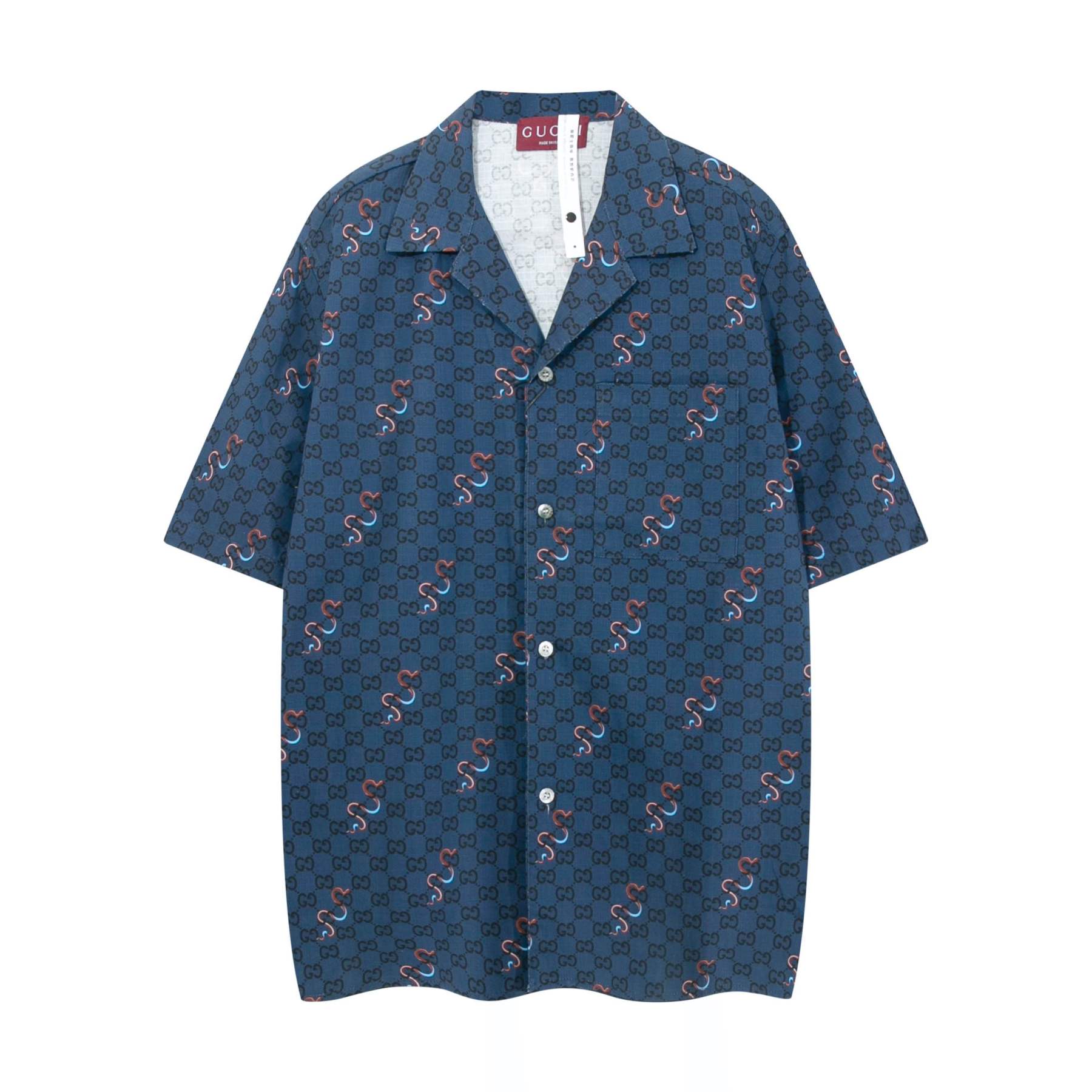 グッチ「Gucci」グッチ オールオーバーロゴ ショートスリーブシャツ / デニムシャツ