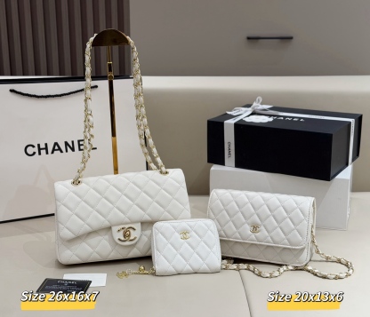 シャネル「Chanel」コンビネーションバッグ3点セット / トートバッグ＆ポーチセット