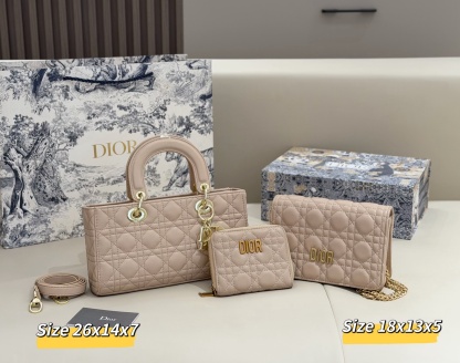 ディオール「Dior」コンビネーションバッグ3点セット / トートバッグ＆ポーチセット