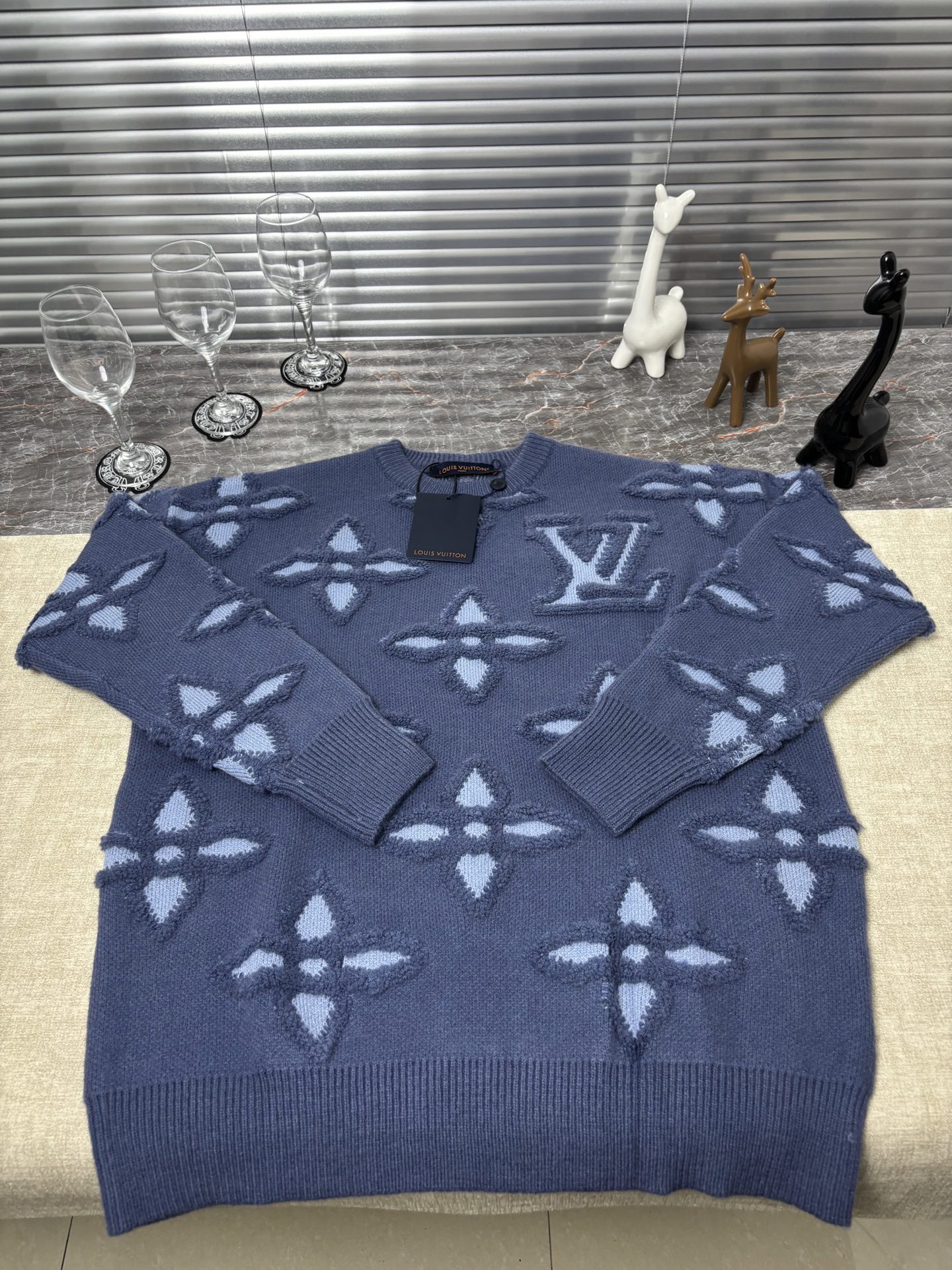 ルイ・ヴィトン「Louis Vuitton」ルイ・ヴィトン LV × パク・ソボ ジャカードクルーネックニット / プルオーバー