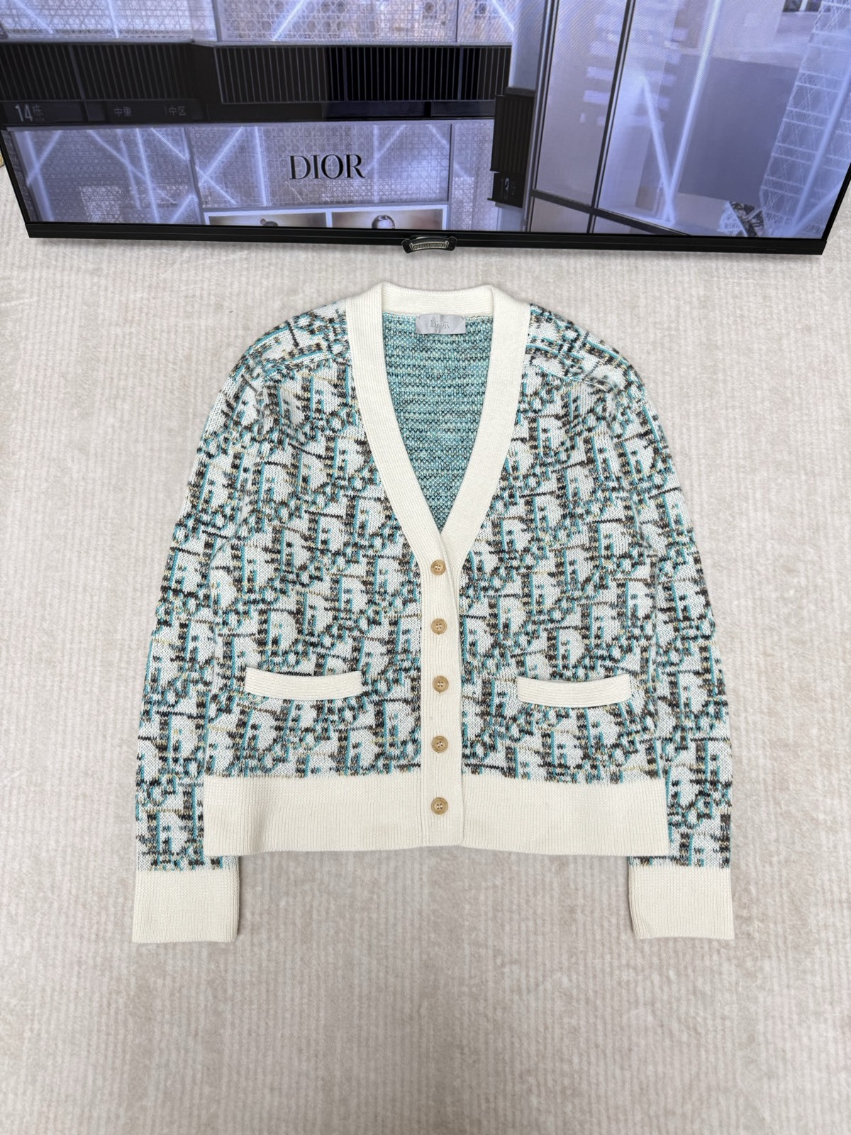 ディオール「Dior」ディオール オブリーク グラデーション ジャカード ニットカーディガン / カーディガン