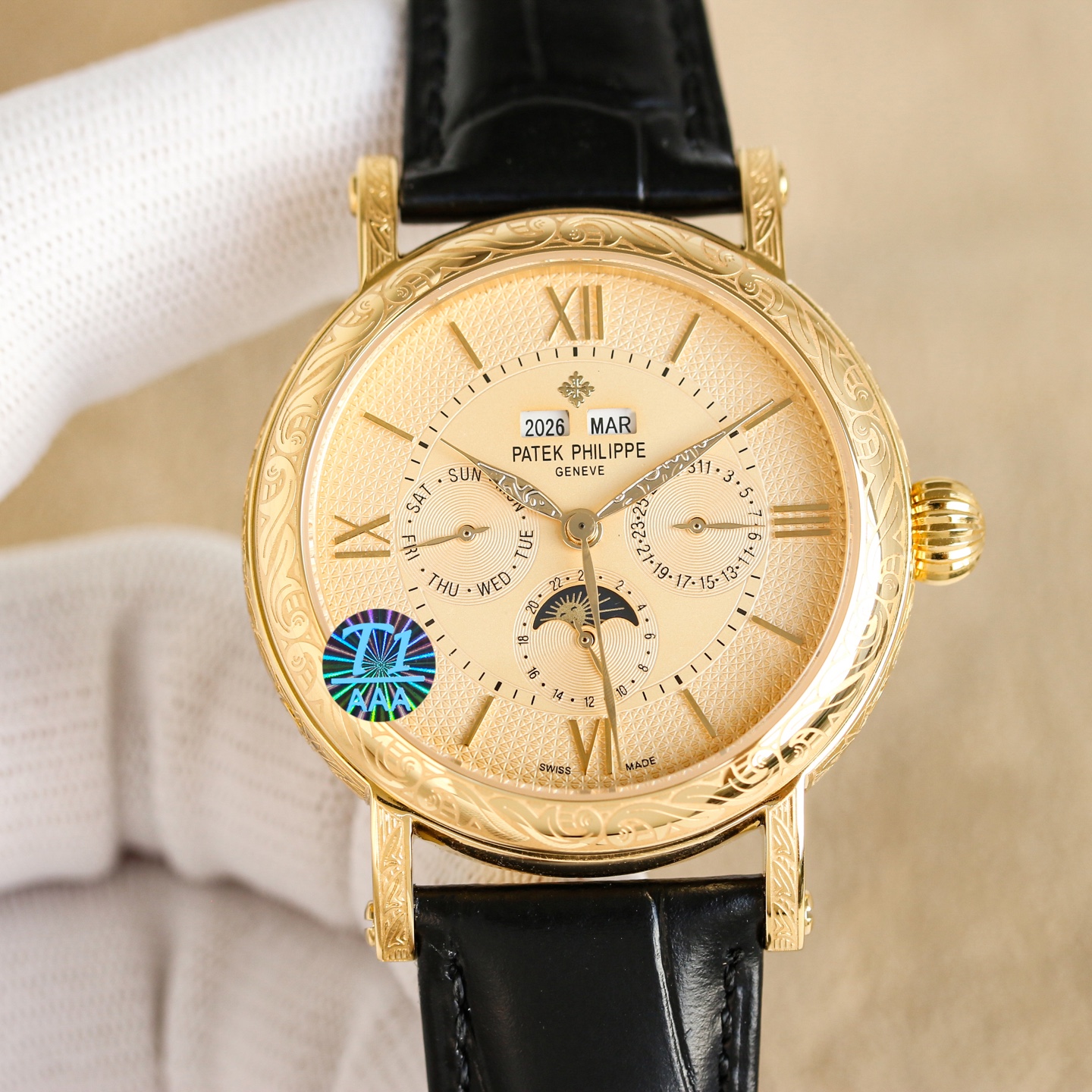 Patek Philippe パテック・フィリップ スタイル 満鑽 鍋蓋ガラス オートマティック / カスタムウォッチ