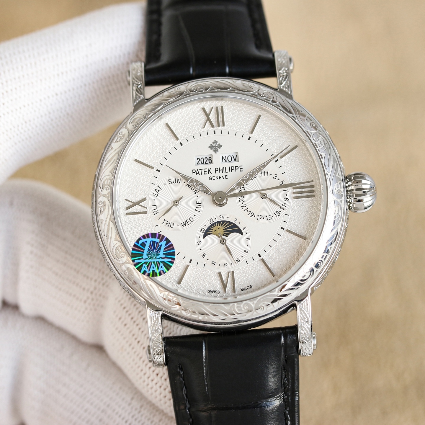 Patek Philippe パテック・フィリップ スタイル 満鑽 鍋蓋ガラス オートマティック / カスタムウォッチ