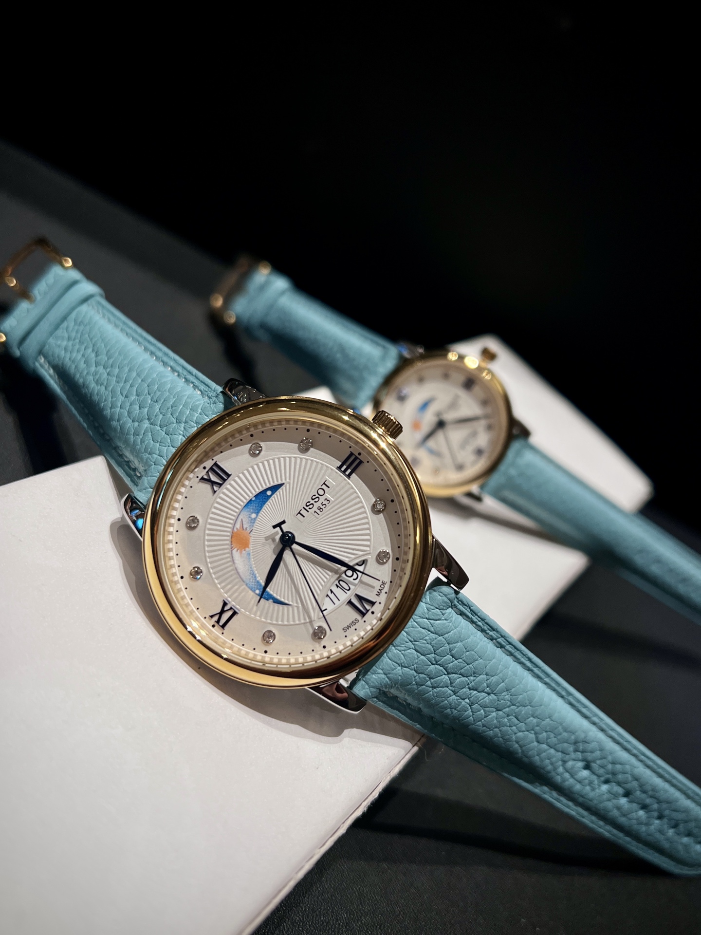 Tissot ティソ デジール ムーンフェイズ ローマ数字 / レディース＆メンズ クォーツ腕時計