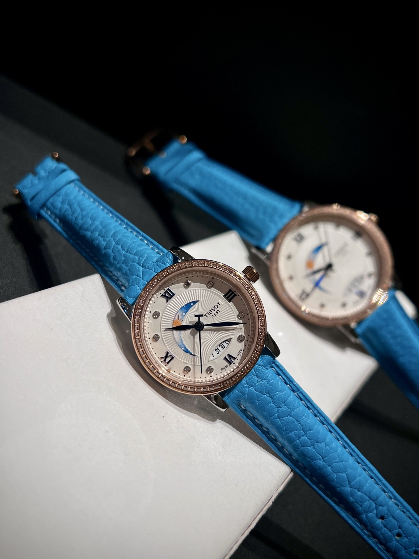 Tissot ティソ デジール ムーンフェイズ ローマ数字 / レディース＆メンズ クォーツ腕時計