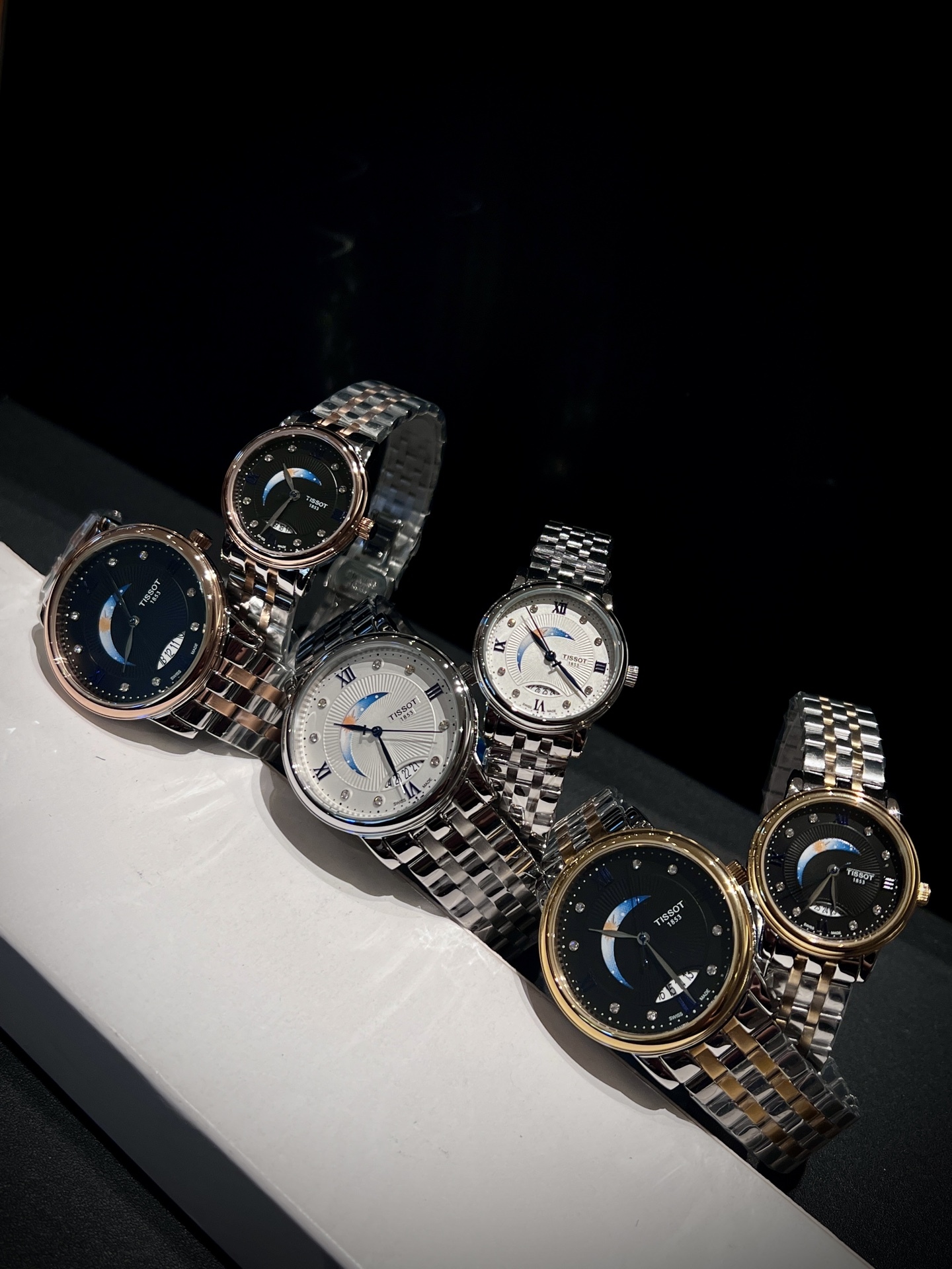 Tissot ティソ デジール ムーンフェイズ ローマ数字 / レディース＆メンズ クォーツ腕時計