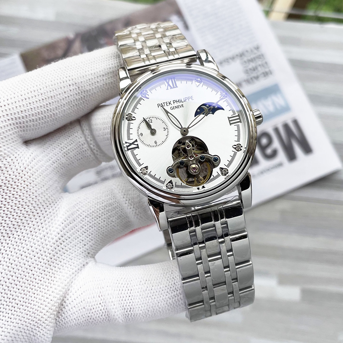 Patek Philippe パテック・フィリップ スタイル 2針 メンズ オートマティック腕時計 / ビジネスカジュアル