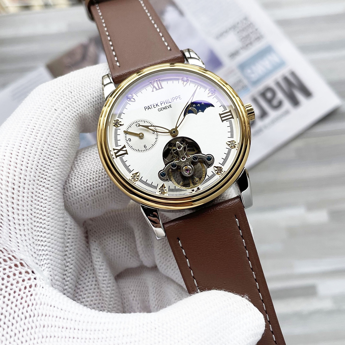 Patek Philippe パテック・フィリップ スタイル 2針 メンズ オートマティック腕時計 / ビジネスカジュアル