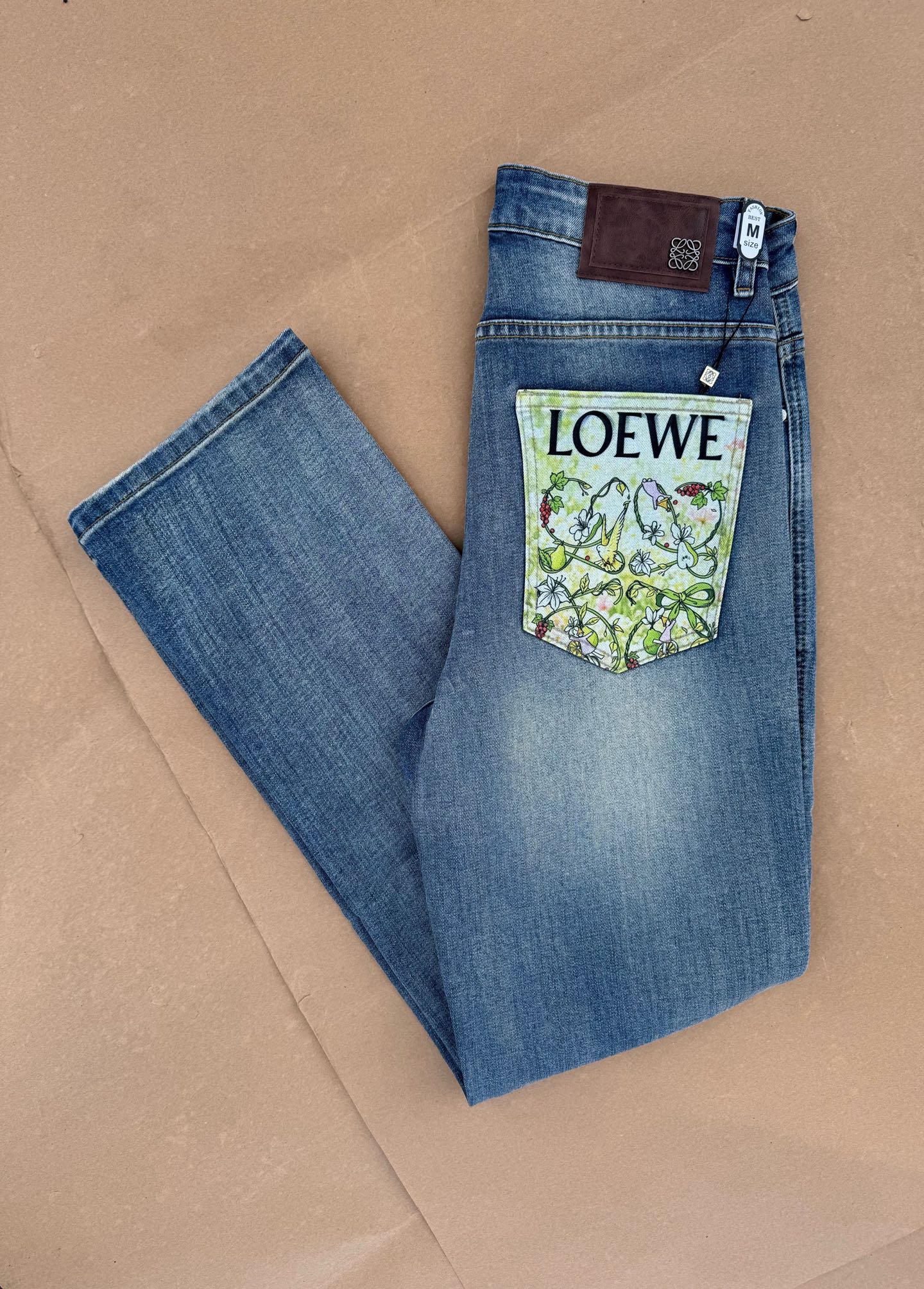 LOEWE &-ロエベ プリントロゴ ハイウエスト ストレートパンツ / ロングパンツ