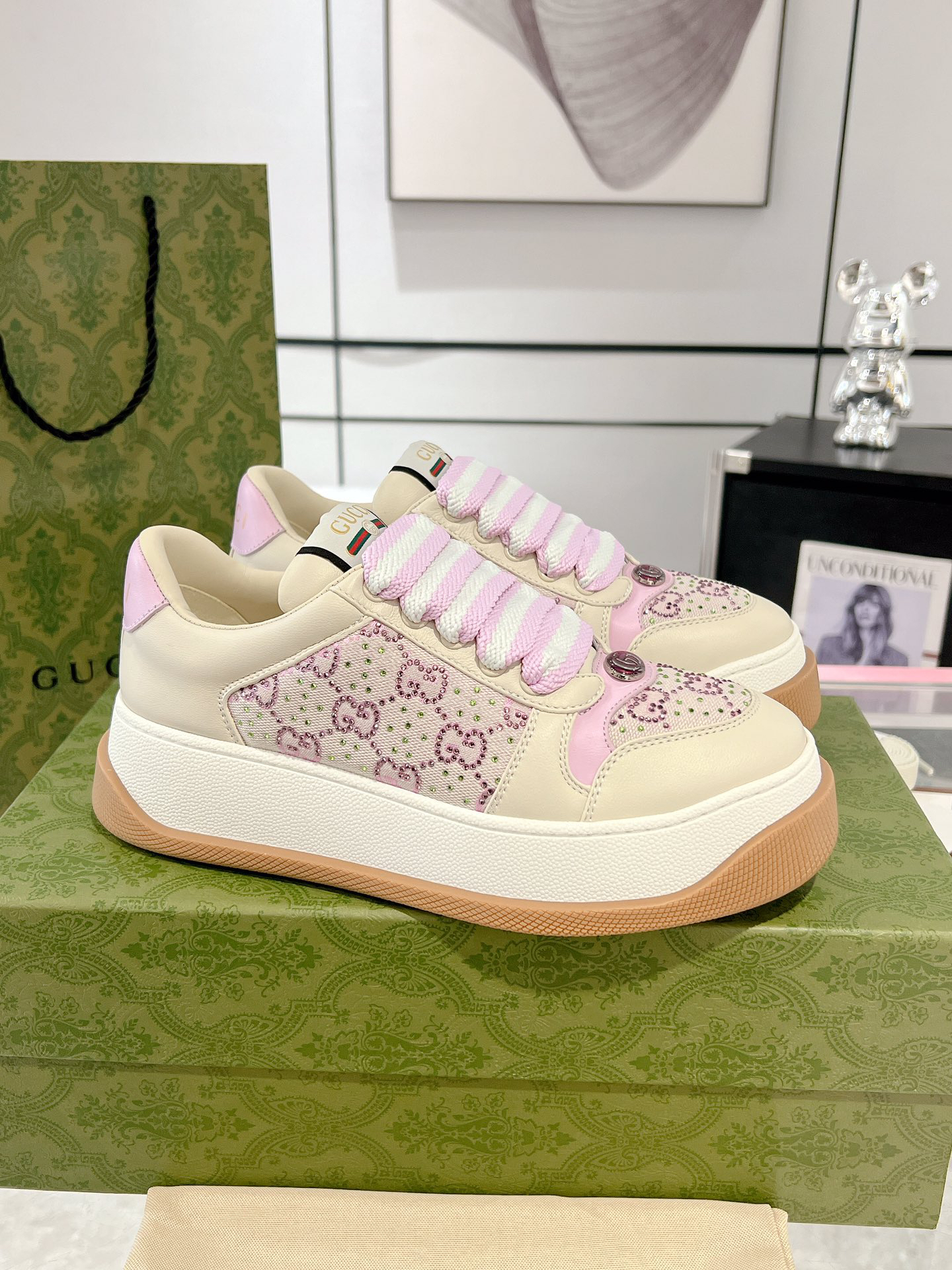 グッチ「Gucci」Screener スニーカー 2025年モデル 厚底ダーティシューズ