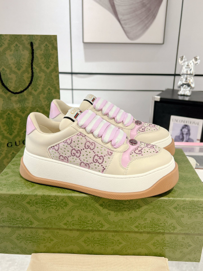 グッチ「Gucci」Screener スニーカー 2025年モデル 厚底ダーティシューズ