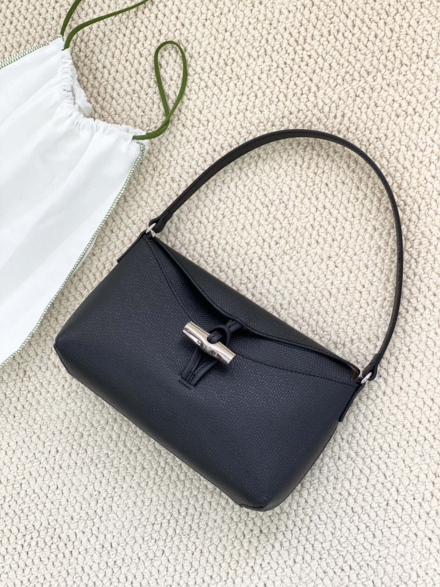 ロンシャン「Longchamp」ロンジャンプ ロゾー 竹節トップハンドルショルダーバッグ スモール