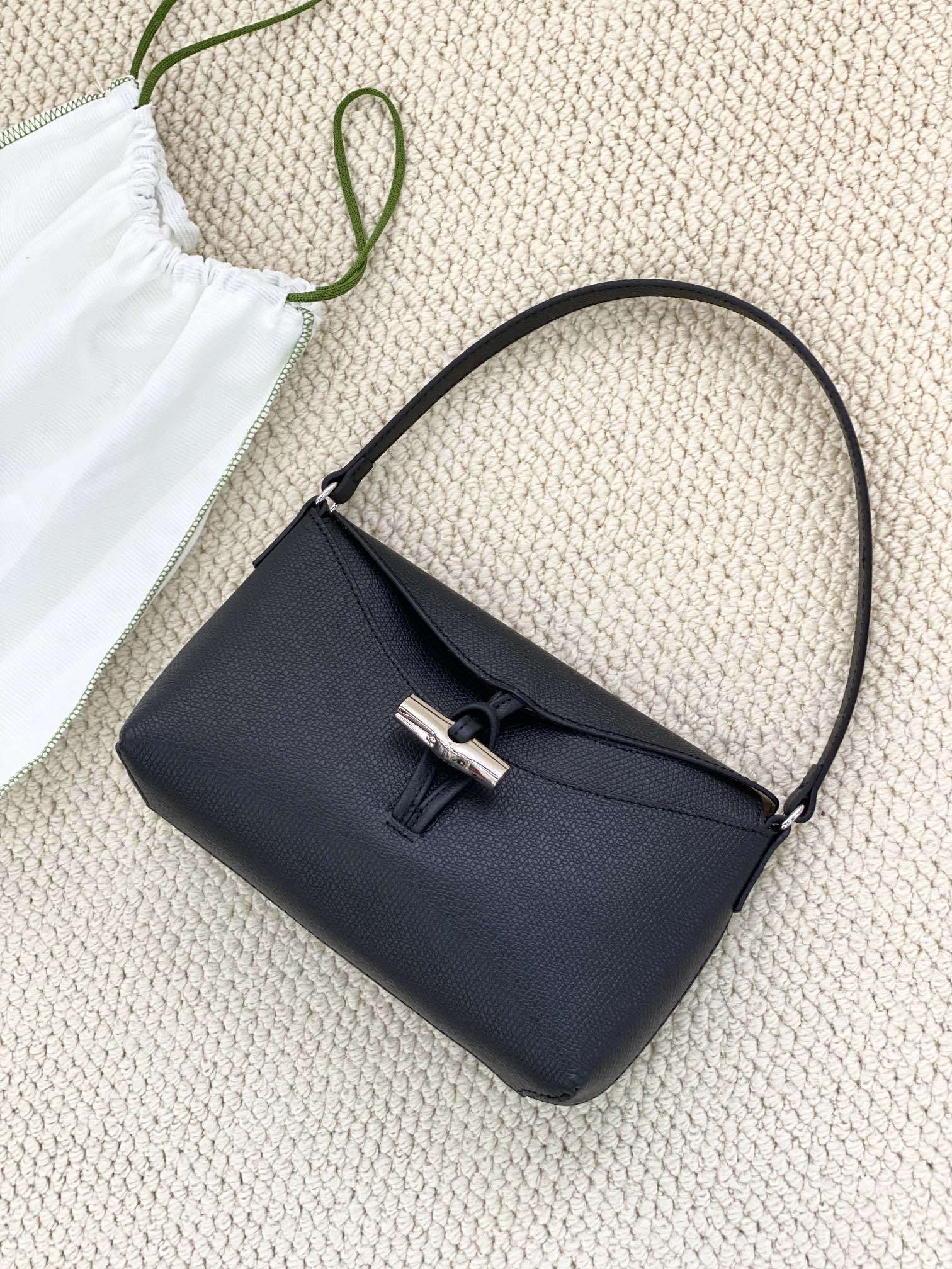 ロンシャン「Longchamp」ロンジャンプ ロゾー 竹節トップハンドルショルダーバッグ スモール