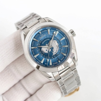 オメガ「Omega」シーマスター アクアテラ ワールドタイム メンズ メカニカル ウォッチ43MM