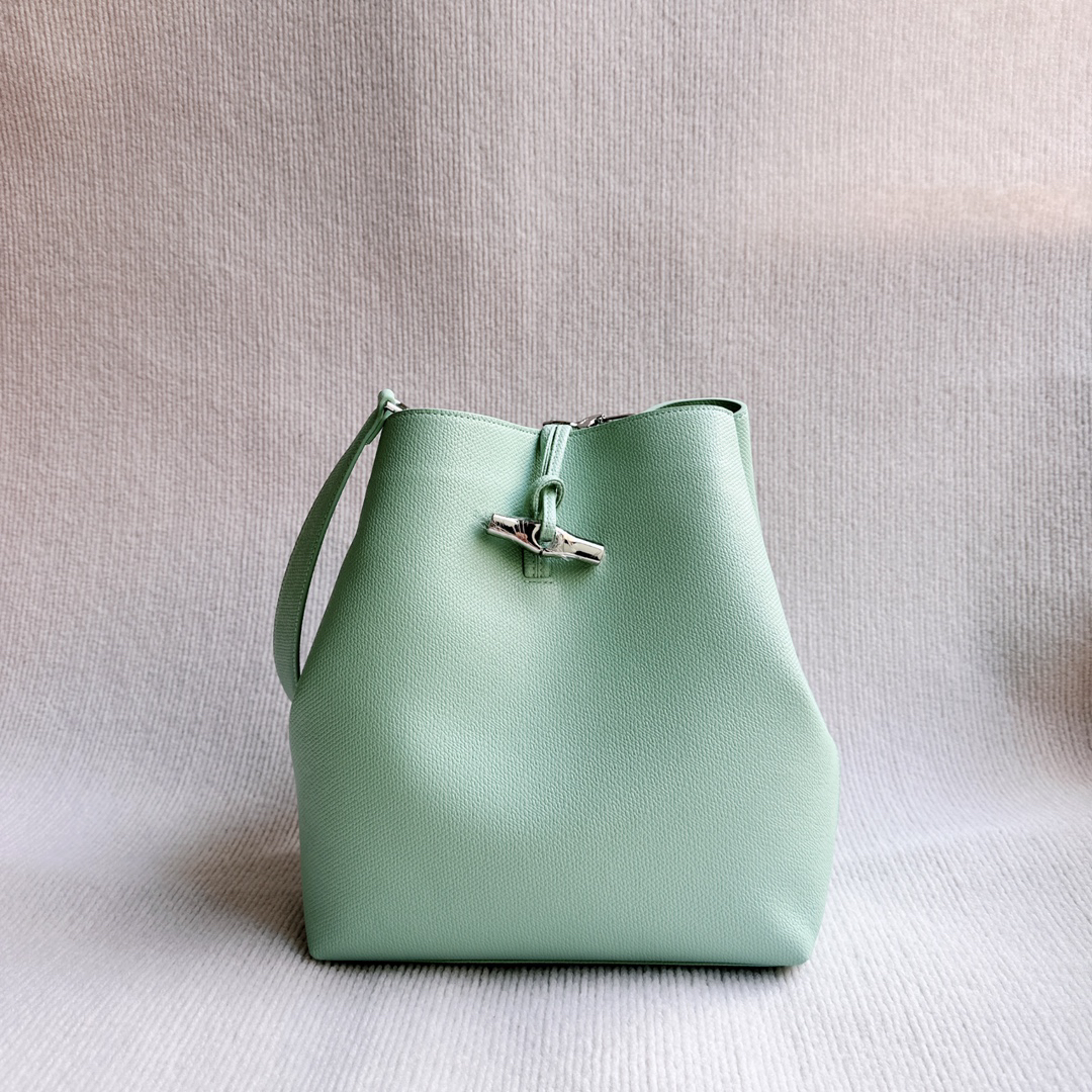 ロンシャン「Longchamp」ロンシャン ル ロゾー 竹節ショルダーバッグ レザートート