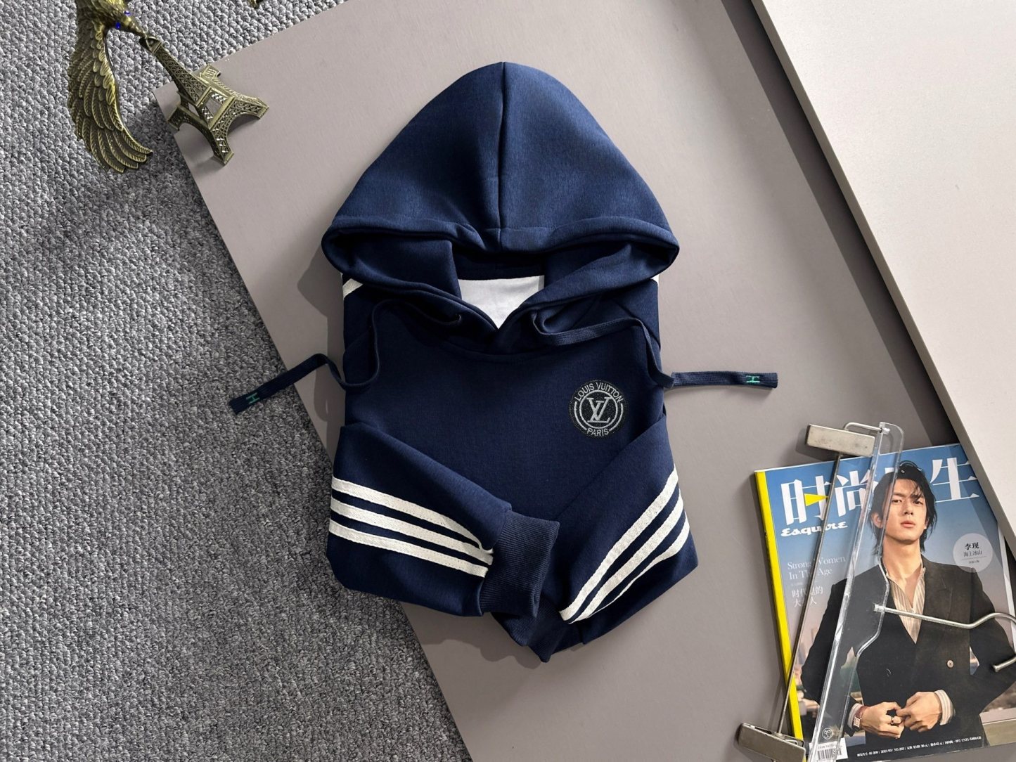 ルイ・ヴィトン「Louis Vuitton」メンズ フード付きコットンパーカー(ユニセックス)