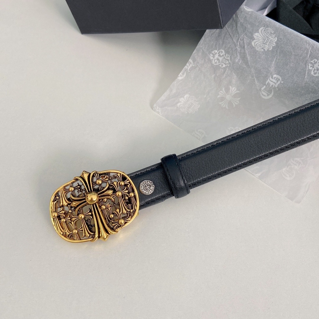 クロムハーツ「Chrome Hearts」ミニ デタッチャブル ベルト 2.5cm