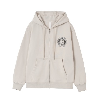クロムハーツ「Chrome Hearts」秋冬ロングスリーブ ジップアップフーディ - ユニセックス