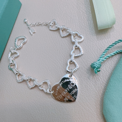 ティファニー「Tiffany & Co.」ポリッシュドシルバーリンク ブレスレット