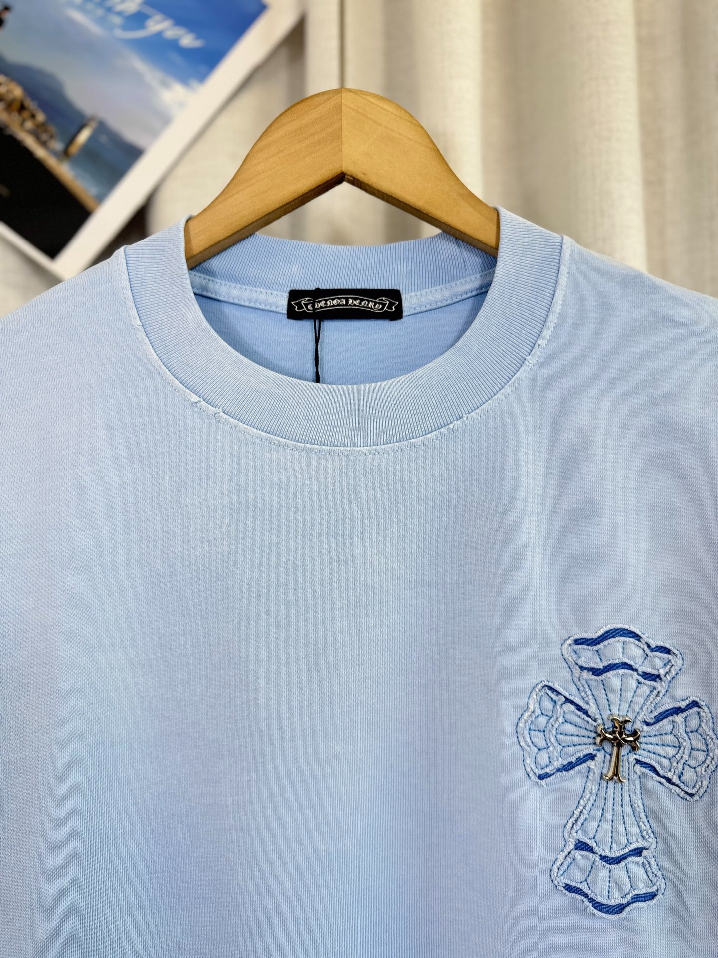 クロムハーツ「Chrome Hearts」クロスパッチワーク ウォッシュドTシャツ