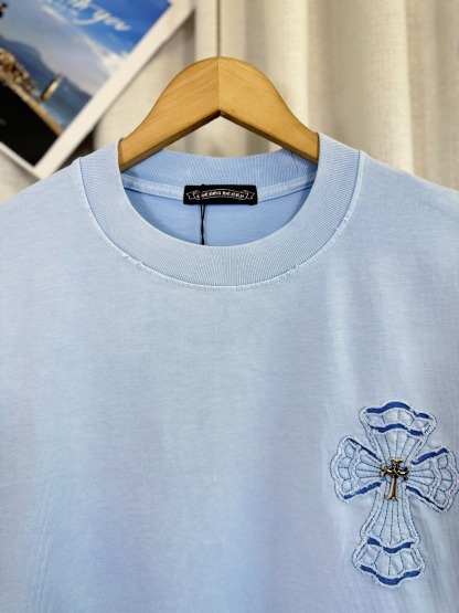 クロムハーツ「Chrome Hearts」クロスパッチワーク ウォッシュドTシャツ