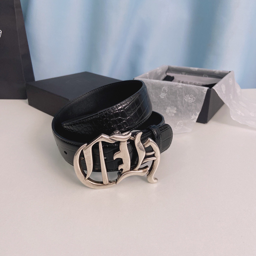 クロムハーツ「Chrome Hearts」アリゲーターエンボス ベルト