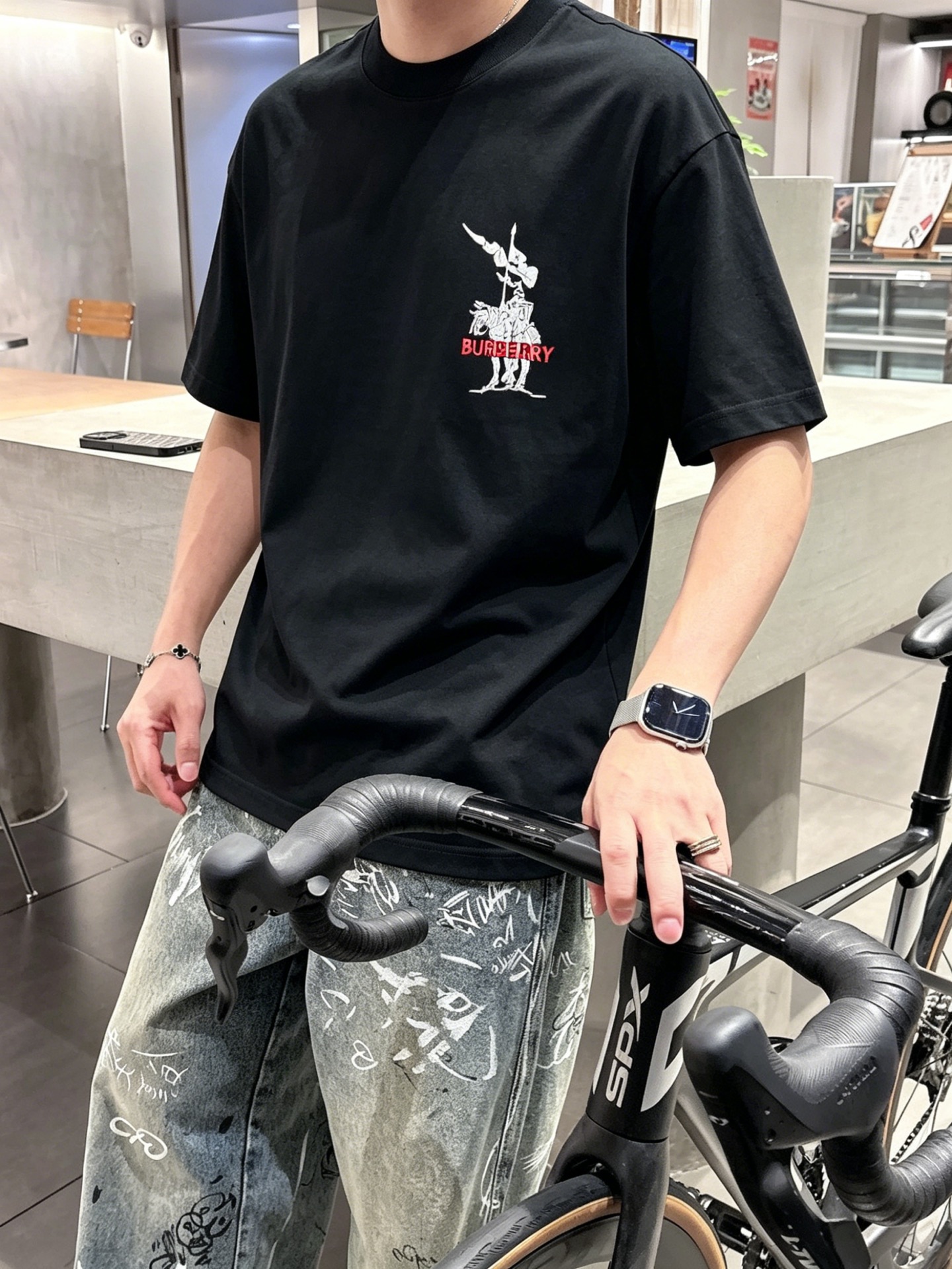 バーバリー「Burberry」ロゴプリントTシャツ / ショートスリーブ クルーネック