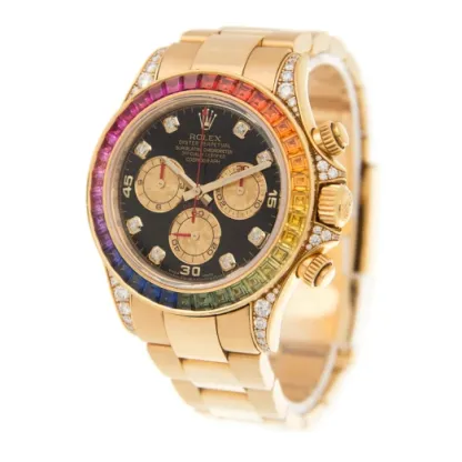 ロレックス「Rolex」ロレックス デイトナ レインボーダイヤモンド イエローゴールド＆ステンレススチール 40mm