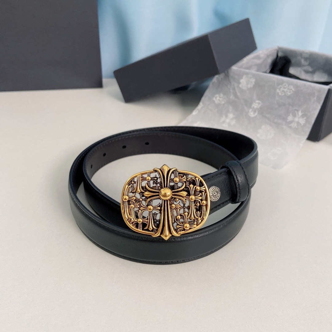 クロムハーツ「Chrome Hearts」ミニ デタッチャブル ベルト 2.5cm